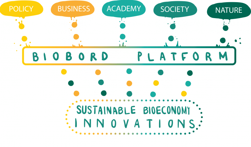 graf prezentujący model biznesowy platformy Biobord